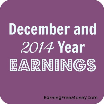 December and 2014 Year Earnings via www.Earningfreemoney.com
